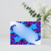 Fractal blue briefkaart (Staand voorkant)