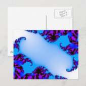 Fractal blue briefkaart (Voorkant / Achterkant)