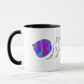 Fractal Blue en Paarse slak Shell Mok (Links)