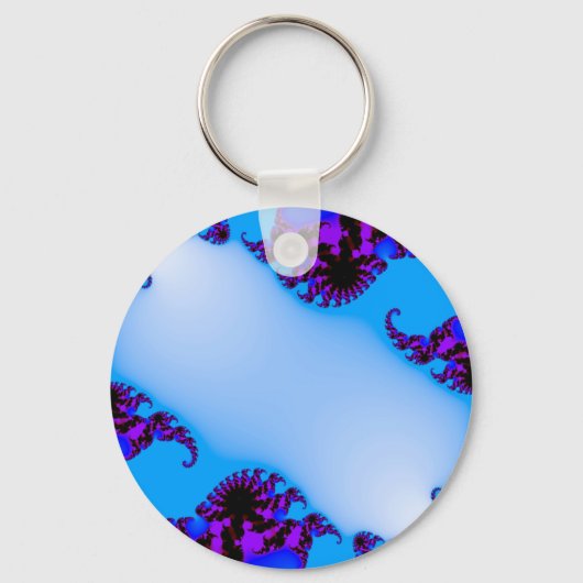 Fractal blue sleutelhanger (Voorkant)