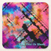 Fractal Brainstorm Vierkante Kartonnen Onderzetter (Voorkant)
