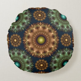 Fractal briljante glossy  decoratie rond kussen