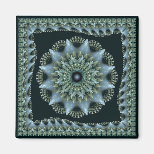 Fractal briljante ster decoratie magneet (Voorkant)