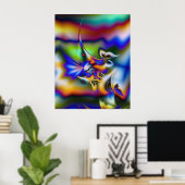 Fractal Butterfly Fantasy Poster (Thuiskantoor)
