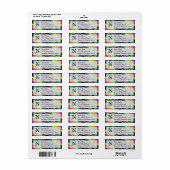 Fractal C~05 Monogram Terugkeeradreslabels Etiket (Full Sheet)