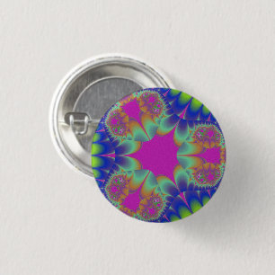 Fractal Cactus Bloom Ronde Button 3,2 Cm