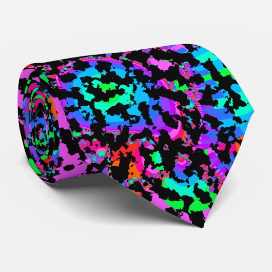 Fractal Camo Pattern Stropdas (Opgerold)
