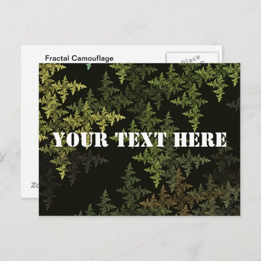 Fractal Camouflage Briefkaart (Voorkant / Achterkant)