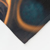 Fractal Cat Face in zwarte en trillende kleuren Fleece Deken (Hoek)