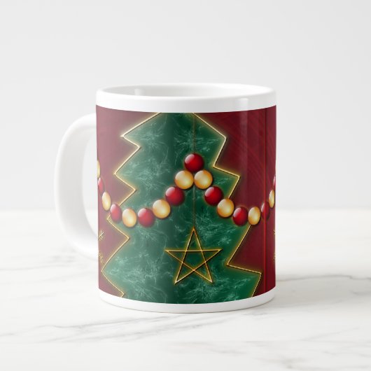 Fractal Celebration Christmas Specialty Mug (Devant gauche)