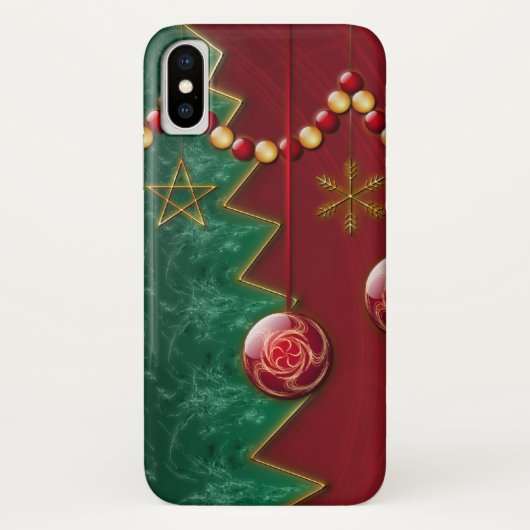 Fractal Celebration Kerstmis iPhone Case-Mate Case (Achterkant)