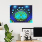 Fractal Celestial Forest Fine Abstract Art Poster (Thuiskantoor)
