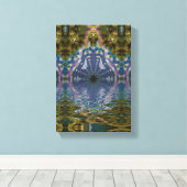 Fractal Chakra Yoga Meditation Wrapped Canvas Afdruk (Insitu (Houten vloer))