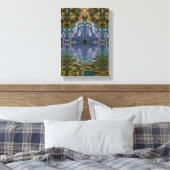 Fractal Chakra Yoga Meditation Wrapped Canvas Afdruk (Insitu (Slaapkamer))