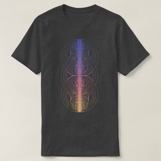 Fractal Cirlce Dimensions Gradiënt T-shirt (Design voorkant)