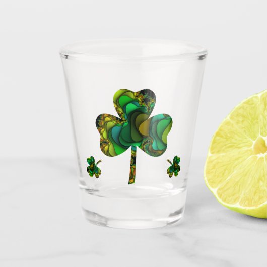 Fractal Clover Shot Glass Shot Glas (Voorkant)