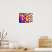Fractal Color 10 Abstract Art Poster (Keuken)