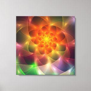 Fractal Color Vortex Canvas Afdruk