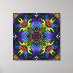 Fractal Colors Geometric Art Canvas Afdruk