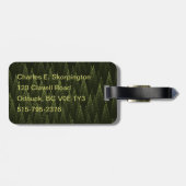 Fractal Conifer Forest Bagagelabel (Achterkant horizontaal)