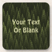 Fractal Conifer Forest Bier Onderzetter (Voorkant)