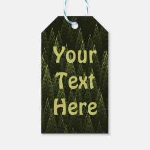 Fractal Conifer Forest Cadeaulabel