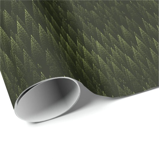Fractal Conifer Forest Cadeaupapier (Rol Hoek)