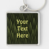 Fractal Conifer Forest Sleutelhanger (Voorkant)