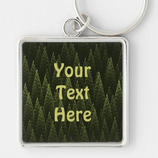 Fractal Conifer Forest Sleutelhanger (Voorkant)