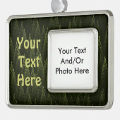 Fractal Conifer Forest Verzilverd Kader Ornament (Links)