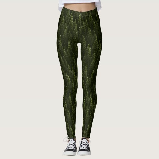 Fractal Conifers Leggings (Voorkant)