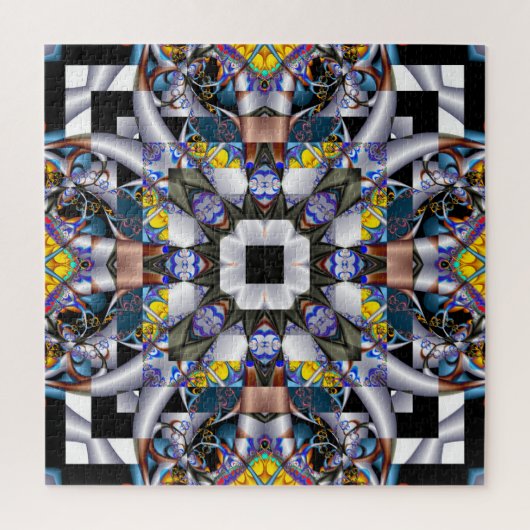 Fractal Crazy Quilt Legpuzzel (Verticaal)