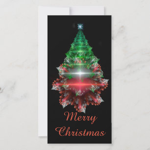 Fractal "Crystal Christmas Tree" Feestdagenkaart