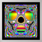 Fractal Death Mask of Tutankhamun Poster (Voorkant)