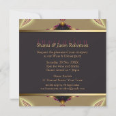 Fractal Dreams Dinner Party Invitation Kaart (Achterkant)