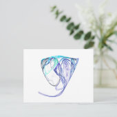 Fractal - Elephant Portrait Briefkaart (Staand voorkant)