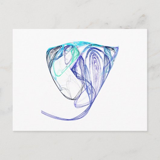 Fractal - Elephant Portrait Briefkaart (Voorkant)