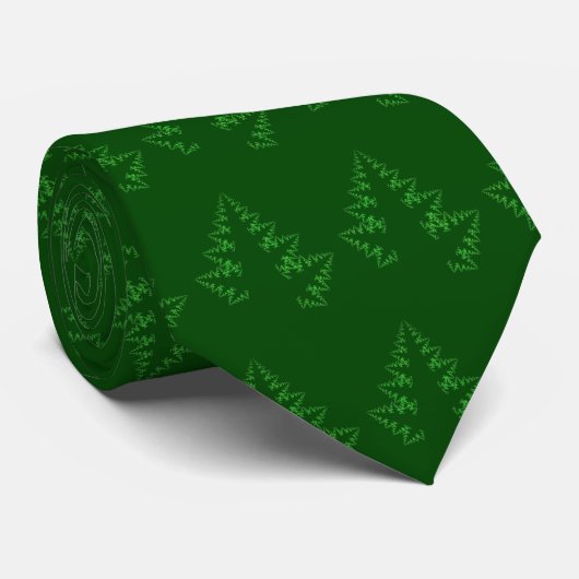 Fractal Evergreen Tree Stropdas (Opgerold)