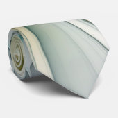 Fractal Evolution, Golden Turquoise Abstracte Art Stropdas (Opgerold)