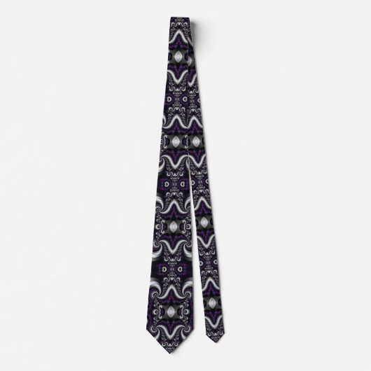Fractal Fancy Plum Spiral Stropdas (Voorkant)