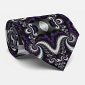 Fractal Fancy Plum Spiral Stropdas (Opgerold)