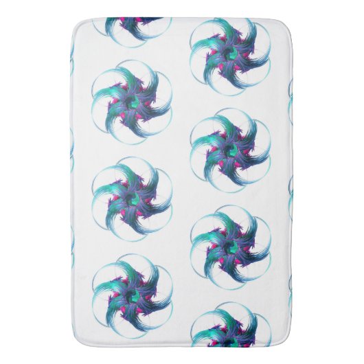 Fractal Fantasy Swirls Bath Mat (Voorkant Verticaal)