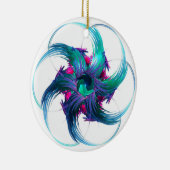Fractal Fantasy Swirls Ceramic Ornament (Rechts)