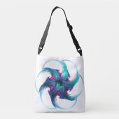 Fractal Fantasy Swirls Crossbody Bag Crossbody Tas (Achterkant)