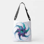 Fractal Fantasy Swirls Crossbody Bag Crossbody Tas (Voorkant)