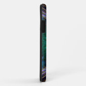 Fractal Feathers Monogram Aangepaste naam Case-Mate iPhone Case (Achterkant/rechts)