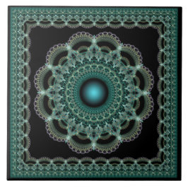 Fractal filigreed omgevormd patroon tegeltje