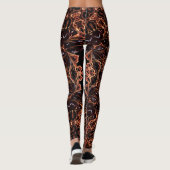 Fractal Fire Mood Aangepaste Leggings (Achterkant)