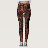 Fractal Fire Mood Leggings personnalisés (Devant)