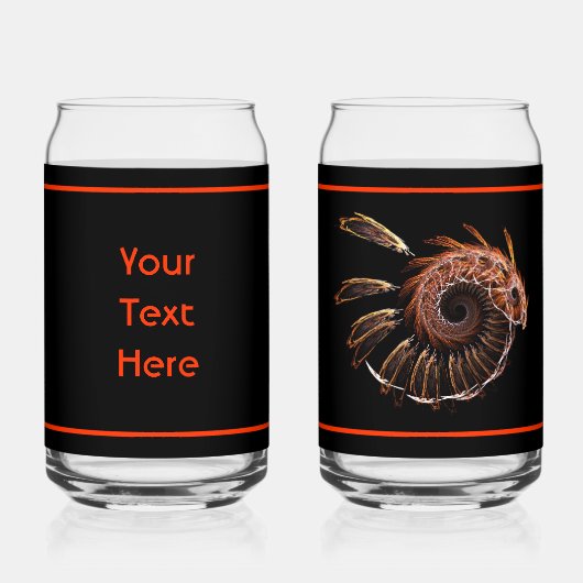 Fractal Firebird Blikvorm Glas (Achterkant)